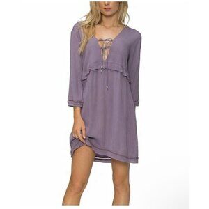 NWT Tavik+ Purple Benson Sage Womens V-Neck Mini Dress Womens ize Small